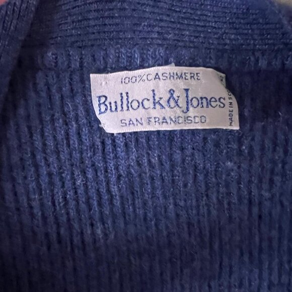 Bullock And Jones Cashmere Cardigan Size Large Vintage Cashmere Scotland Sweater - Picture 2 of 7